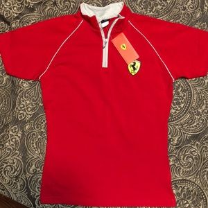Ferrari - Woman’s Red, Size 2, ZIP Polo